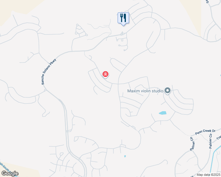 map of restaurants, bars, coffee shops, grocery stores, and more near 2481 Kaanapali Drive in Fairfield