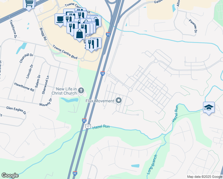 map of restaurants, bars, coffee shops, grocery stores, and more near 1014 Hampton Street in Fredericksburg