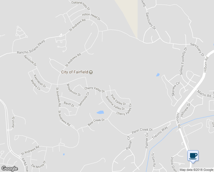 map of restaurants, bars, coffee shops, grocery stores, and more near 111 Pine Valley Court in Fairfield