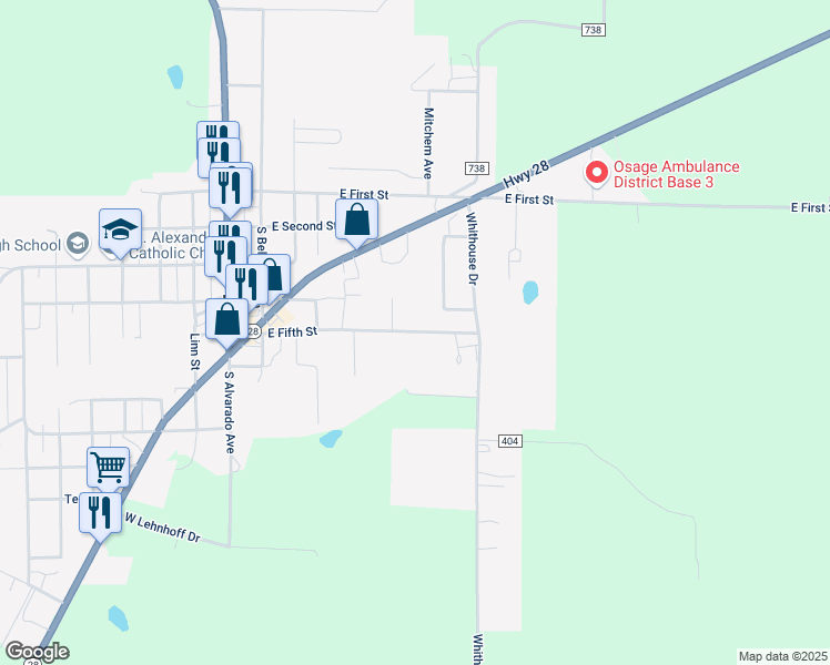 map of restaurants, bars, coffee shops, grocery stores, and more near 508 5th Street in Belle