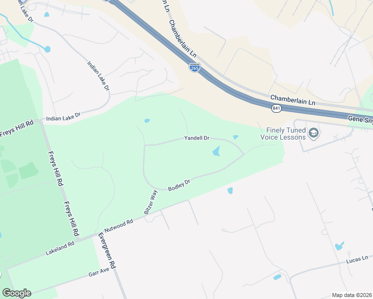 map of restaurants, bars, coffee shops, grocery stores, and more near 11305 Bodley Drive in Louisville