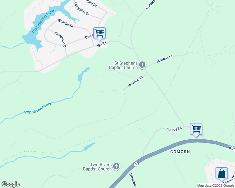 map of restaurants, bars, coffee shops, grocery stores, and more near 6350 Saint Stephens Road in King George