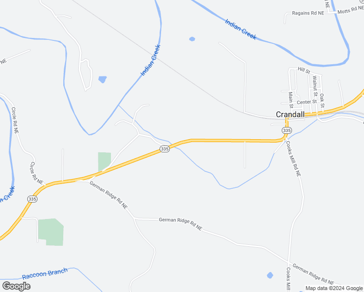 map of restaurants, bars, coffee shops, grocery stores, and more near in Crandall