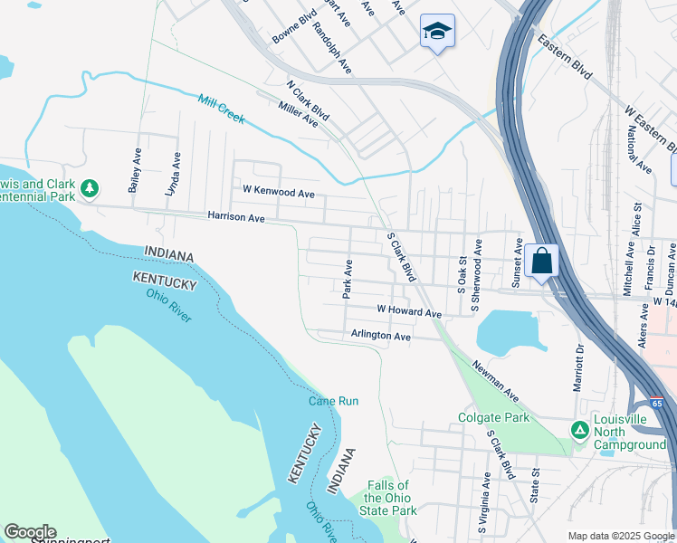 map of restaurants, bars, coffee shops, grocery stores, and more near 502 Norwood Avenue in Clarksville