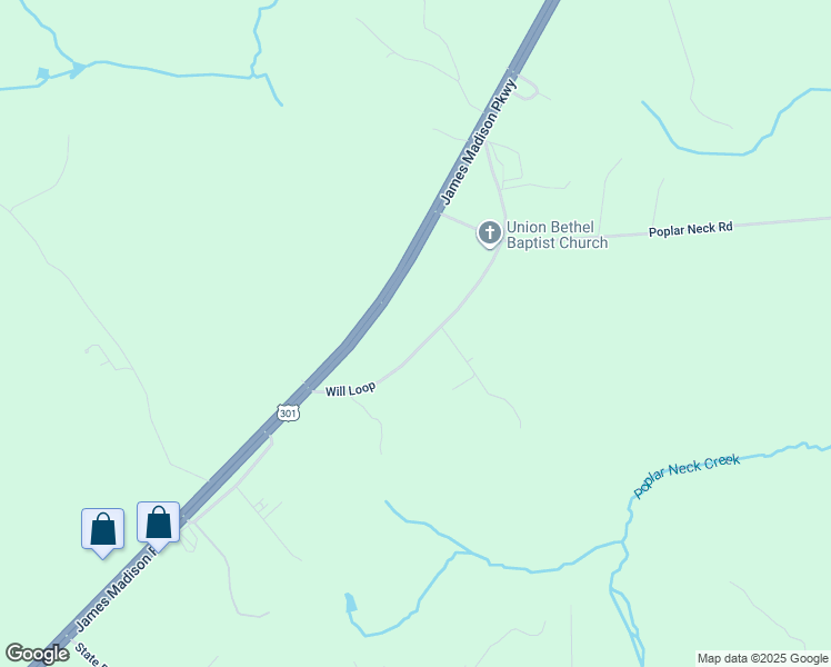 map of restaurants, bars, coffee shops, grocery stores, and more near 9210 Will Loop in King George