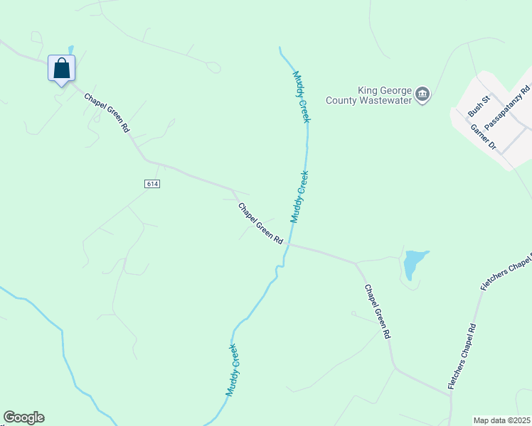 map of restaurants, bars, coffee shops, grocery stores, and more near 397 Chapel Green Road in Fredericksburg