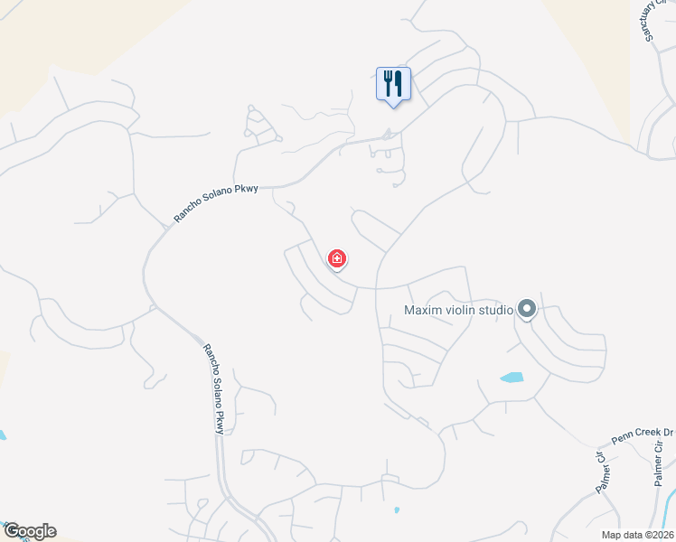 map of restaurants, bars, coffee shops, grocery stores, and more near 2749 Seminole Drive in Fairfield
