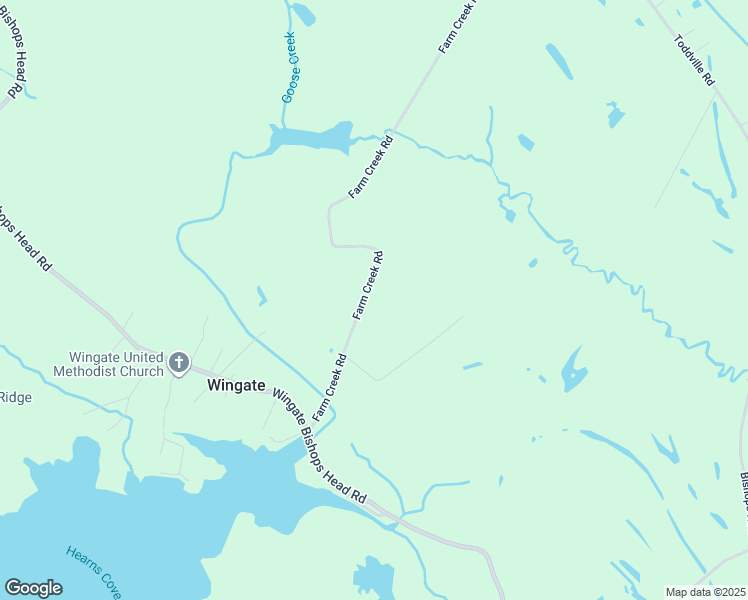 map of restaurants, bars, coffee shops, grocery stores, and more near 2115 Farm Creek Road in Wingate