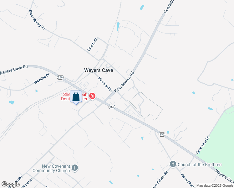 map of restaurants, bars, coffee shops, grocery stores, and more near 11 Click Road in Weyers Cave