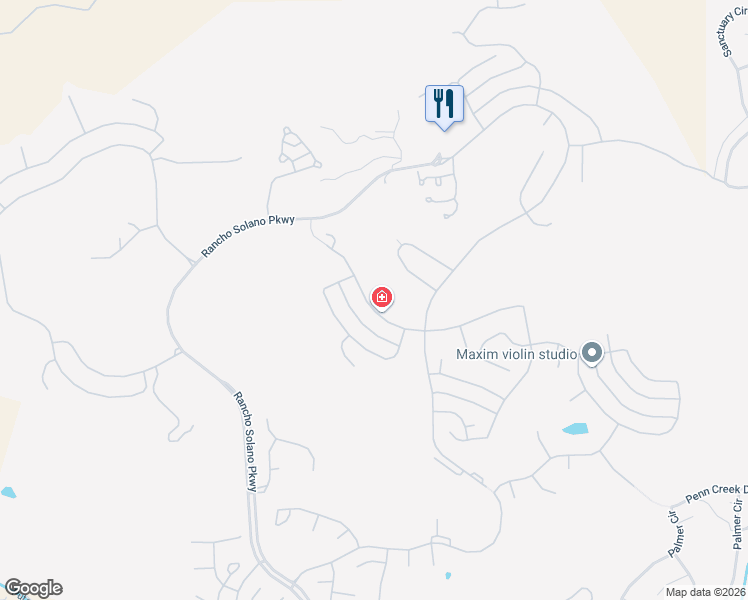 map of restaurants, bars, coffee shops, grocery stores, and more near 2749 Seminole Drive in Fairfield