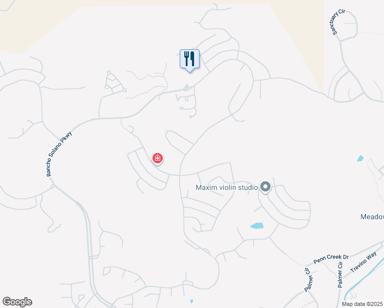 map of restaurants, bars, coffee shops, grocery stores, and more near 2801 Saint Andrews Road in Fairfield
