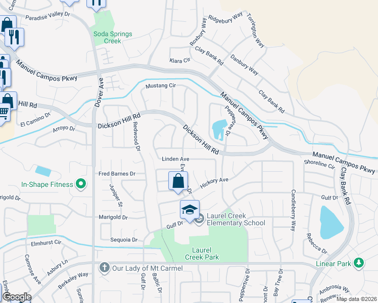 map of restaurants, bars, coffee shops, grocery stores, and more near 995 Suffolk Way in Fairfield