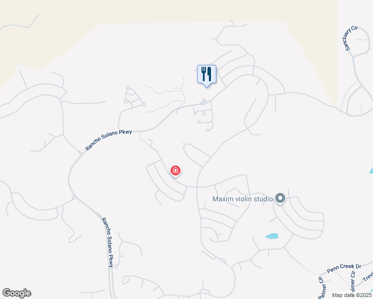 map of restaurants, bars, coffee shops, grocery stores, and more near 3266 Congressional Circle in Fairfield