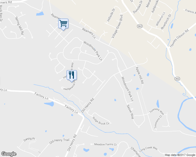 map of restaurants, bars, coffee shops, grocery stores, and more near Oakvista Place in Louisville