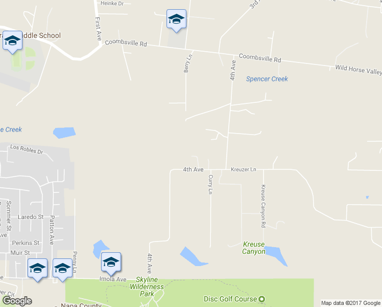 map of restaurants, bars, coffee shops, grocery stores, and more near 1183 4th Avenue in Napa