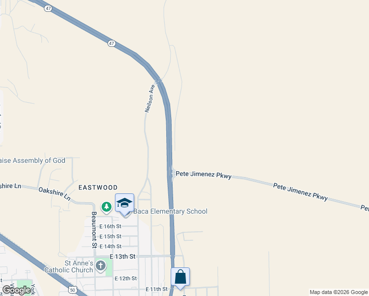 map of restaurants, bars, coffee shops, grocery stores, and more near 2103 Gary Avenue in Pueblo