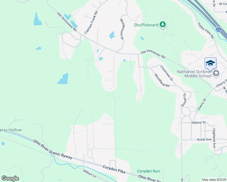 map of restaurants, bars, coffee shops, grocery stores, and more near 549 Eagle Lane in New Albany