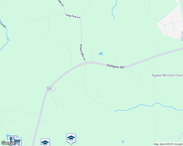 map of restaurants, bars, coffee shops, grocery stores, and more near 9109 Carriage Lane in King George