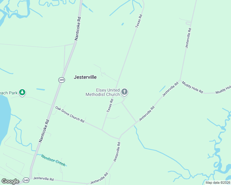 map of restaurants, bars, coffee shops, grocery stores, and more near 3375 Texas Road in Bivalve