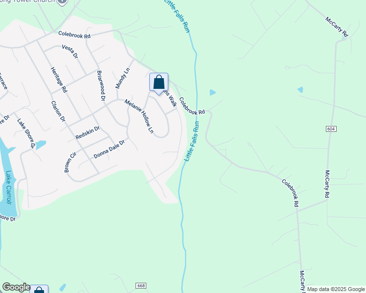 map of restaurants, bars, coffee shops, grocery stores, and more near 43 Rubins Walk in Fredericksburg
