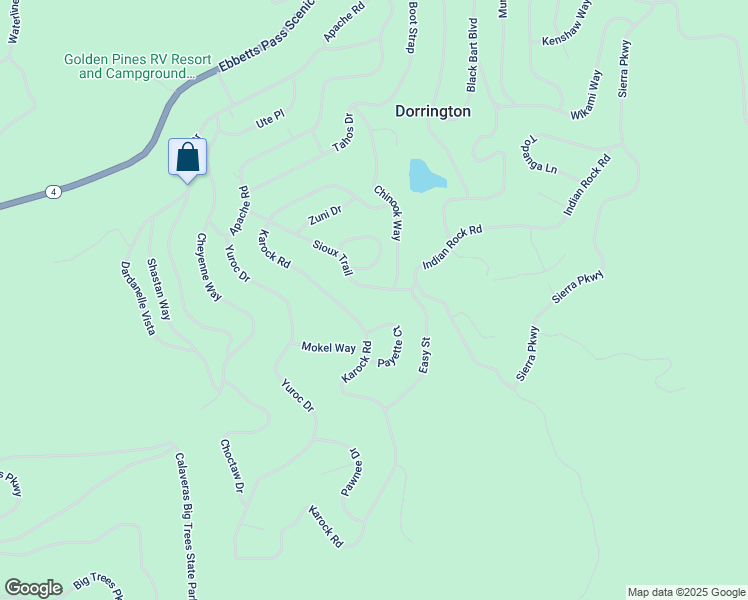 map of restaurants, bars, coffee shops, grocery stores, and more near 2613 Sioux Trail in Arnold