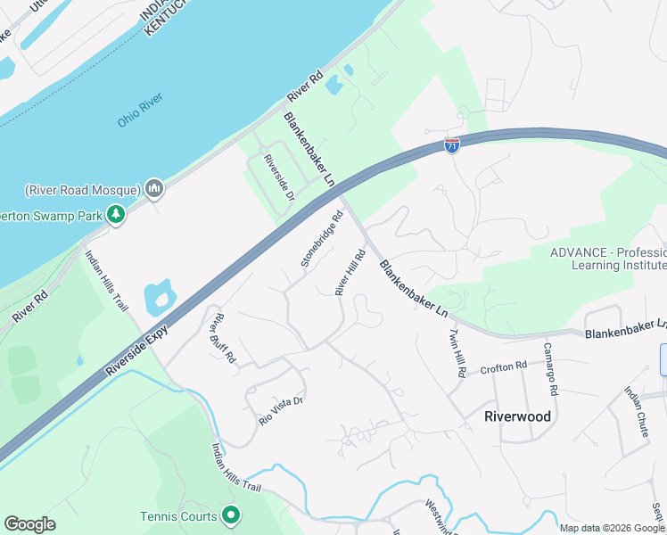 map of restaurants, bars, coffee shops, grocery stores, and more near 30 Stonebridge Road in Louisville