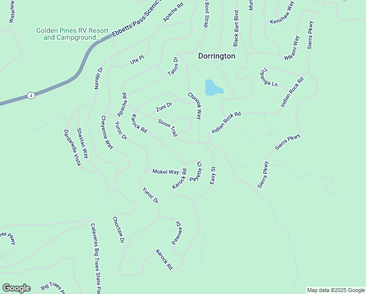 map of restaurants, bars, coffee shops, grocery stores, and more near 2613 Sioux Trail in Arnold