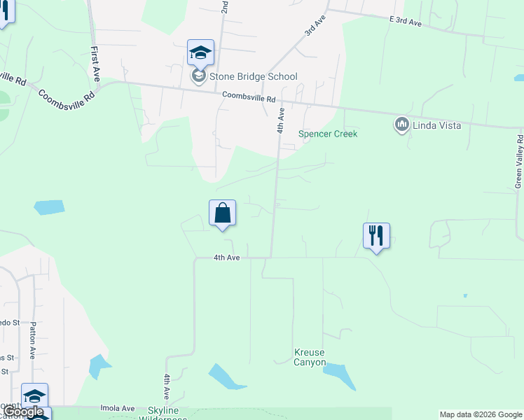 map of restaurants, bars, coffee shops, grocery stores, and more near 1111 4th Avenue in Napa