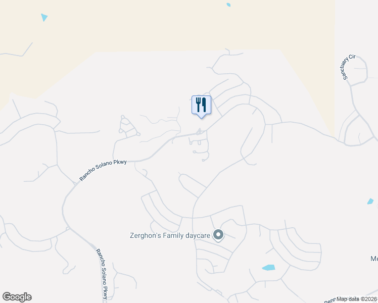 map of restaurants, bars, coffee shops, grocery stores, and more near 3241 Corte Granada in Fairfield