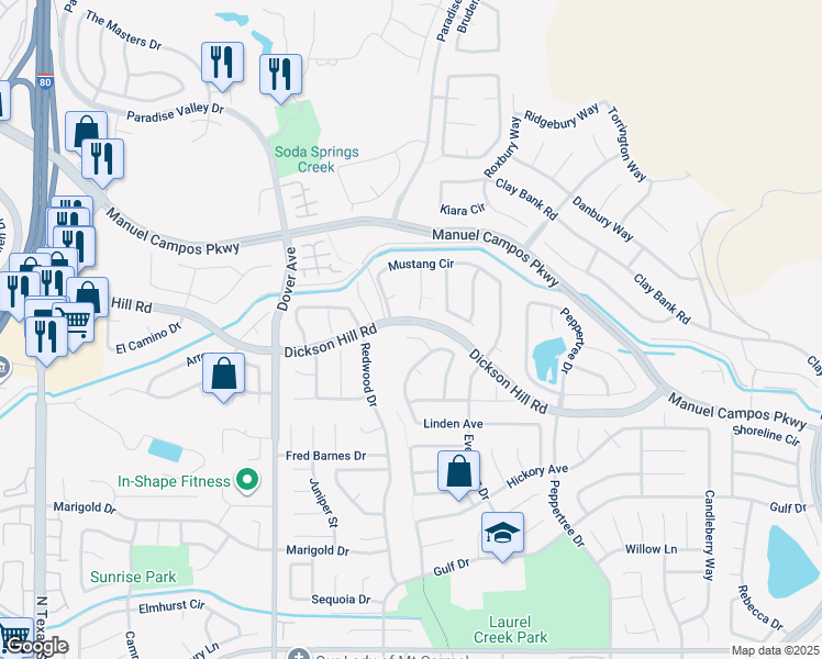 map of restaurants, bars, coffee shops, grocery stores, and more near 917 Linden Avenue in Fairfield