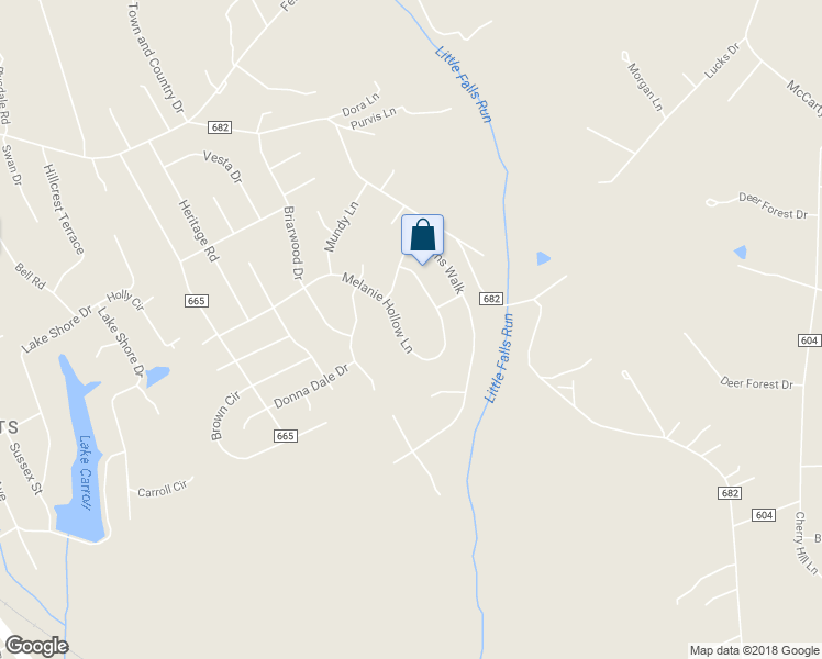 map of restaurants, bars, coffee shops, grocery stores, and more near 42 Melanie Hollow Lane in Fredericksburg