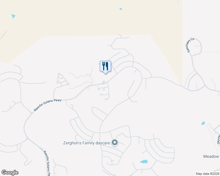 map of restaurants, bars, coffee shops, grocery stores, and more near 3206 Corte Valencia in Fairfield
