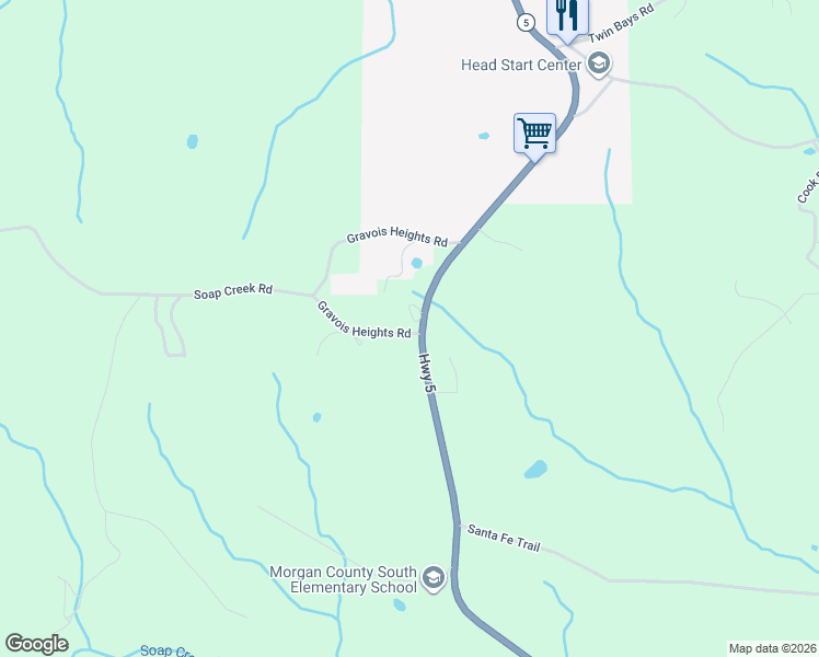 map of restaurants, bars, coffee shops, grocery stores, and more near 27126 Missouri 5 in Gravois Mills