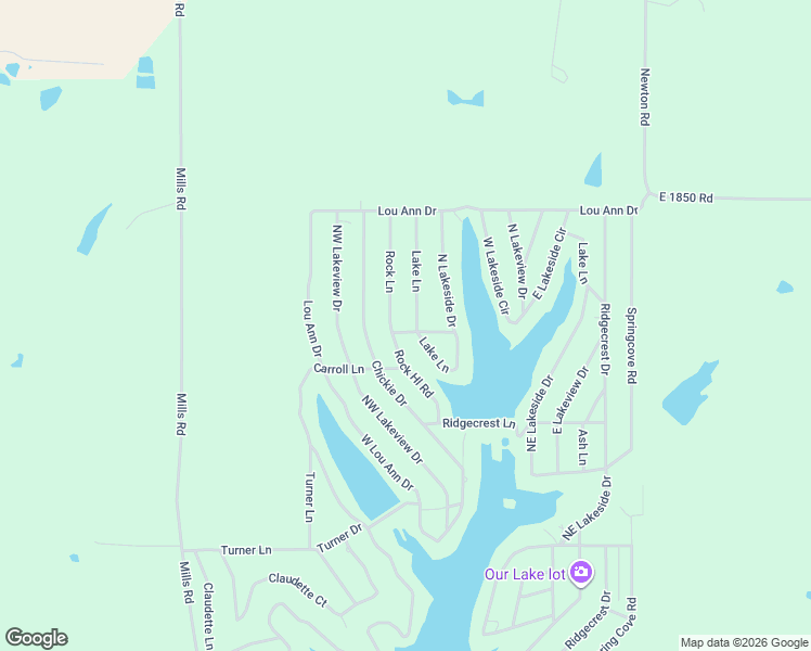 map of restaurants, bars, coffee shops, grocery stores, and more near 2740 Lake Lane in LaCygne