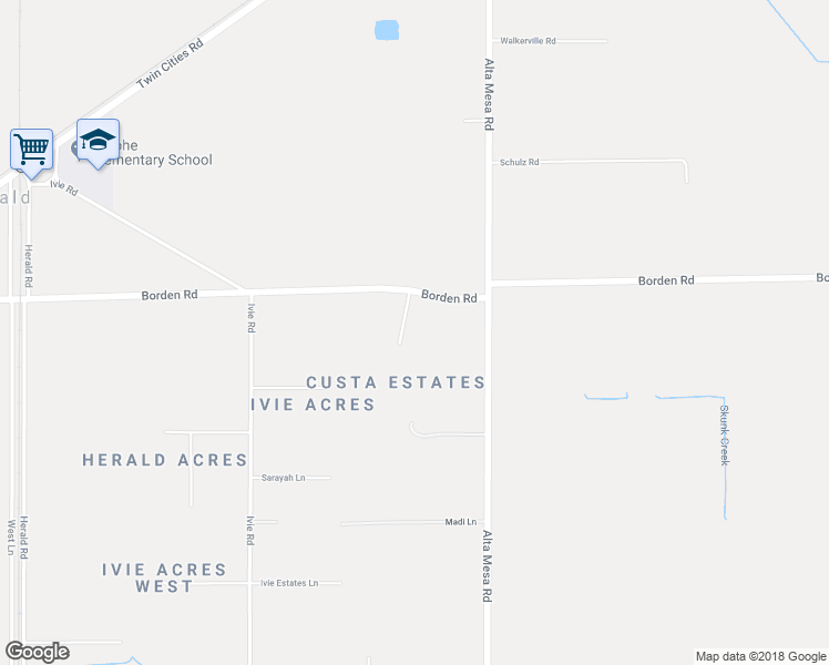 map of restaurants, bars, coffee shops, grocery stores, and more near 12066 Borden Road in Herald