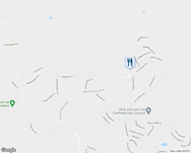 map of restaurants, bars, coffee shops, grocery stores, and more near 3253 Glen Abbey Drive in Fairfield