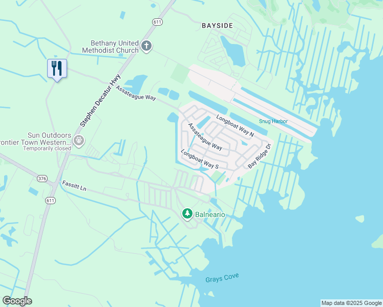 map of restaurants, bars, coffee shops, grocery stores, and more near 8339 Longboat Way South in Berlin