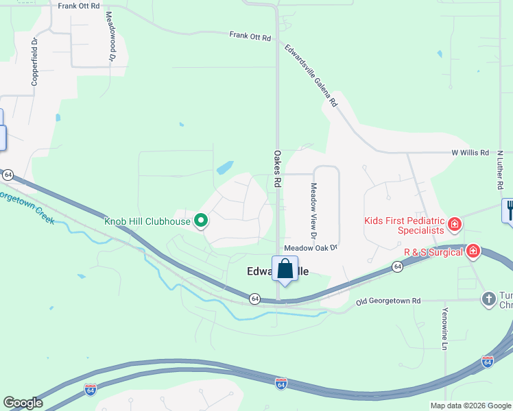 map of restaurants, bars, coffee shops, grocery stores, and more near 5000 Oakhill Lane in Georgetown