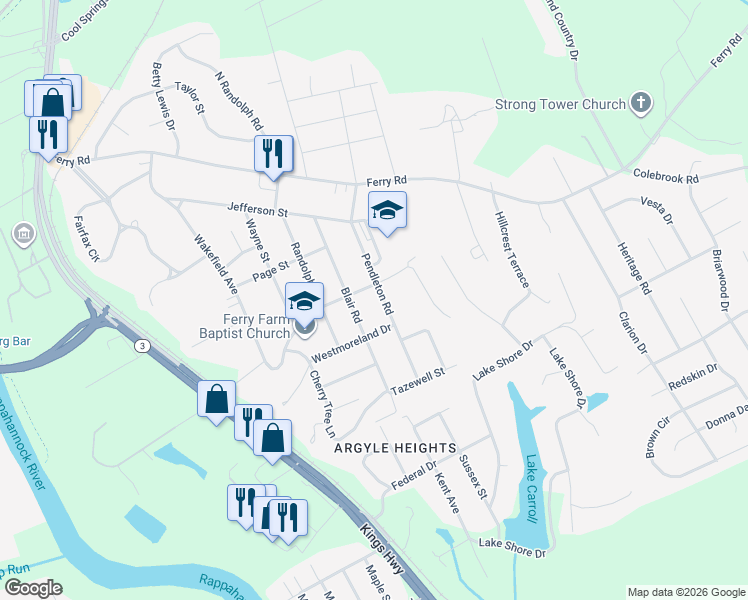 map of restaurants, bars, coffee shops, grocery stores, and more near 31 Pendleton Road in Falmouth