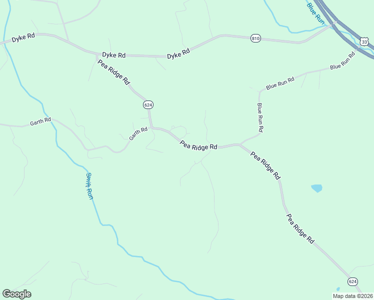 map of restaurants, bars, coffee shops, grocery stores, and more near 1385-1699 Pea Ridge Road in Stanardsville