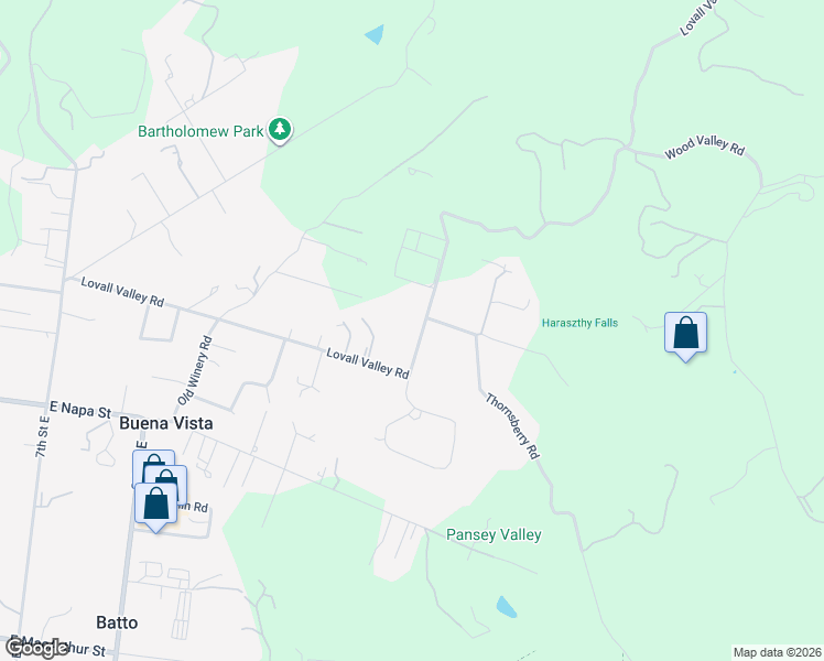 map of restaurants, bars, coffee shops, grocery stores, and more near 1800 Lovall Valley Road in Sonoma