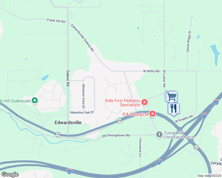 map of restaurants, bars, coffee shops, grocery stores, and more near 6017 Springcrest Drive in Georgetown
