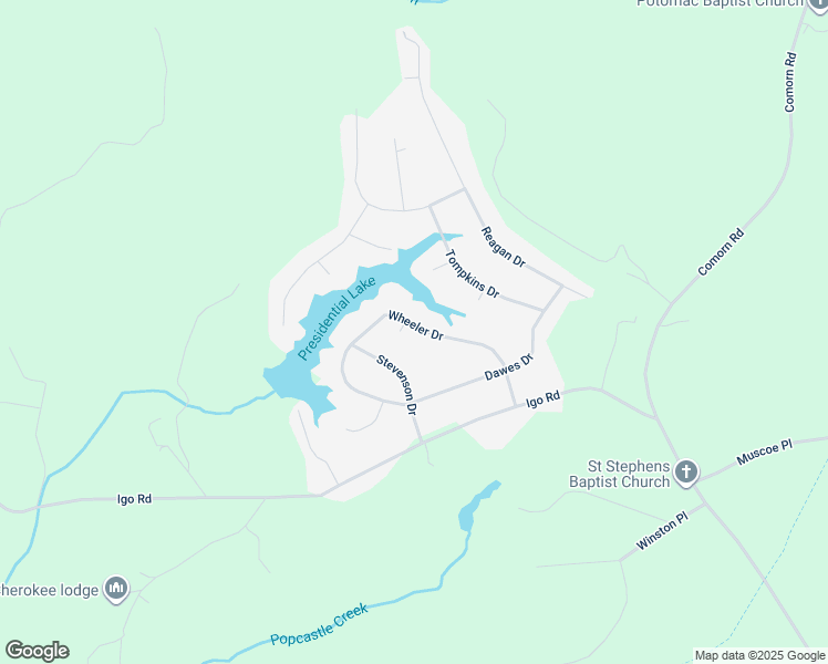 map of restaurants, bars, coffee shops, grocery stores, and more near 6391 Wheeler Drive in King George
