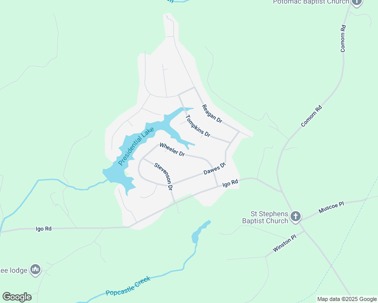 map of restaurants, bars, coffee shops, grocery stores, and more near 6424 Wheeler Drive in King George