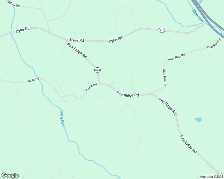 map of restaurants, bars, coffee shops, grocery stores, and more near 1384-1698 Pea Ridge Road in Stanardsville