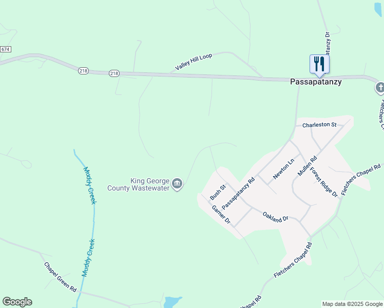 map of restaurants, bars, coffee shops, grocery stores, and more near 1059 French Court in King George