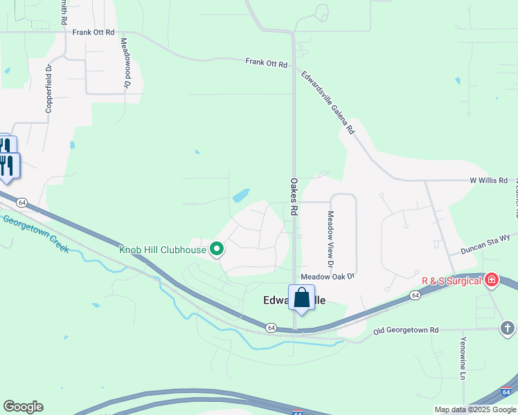 map of restaurants, bars, coffee shops, grocery stores, and more near 8002 Crestview Lane in Georgetown