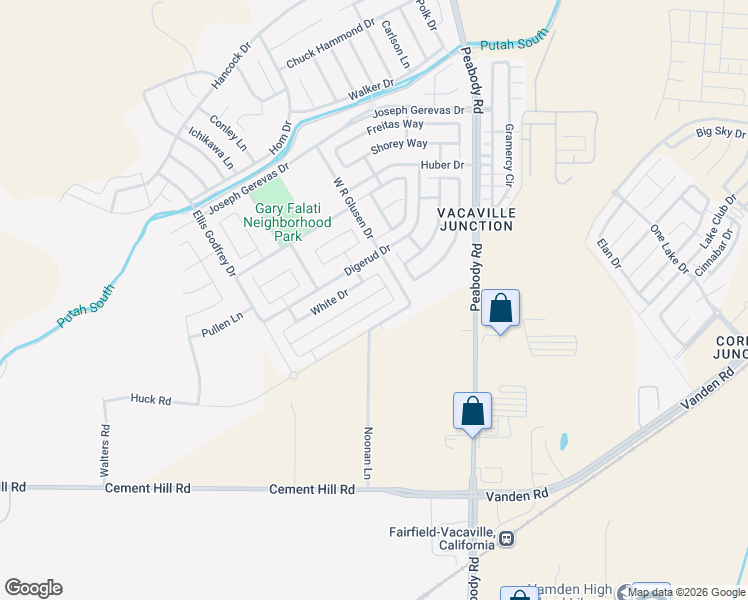 map of restaurants, bars, coffee shops, grocery stores, and more near 2439 Hanson Drive in Fairfield