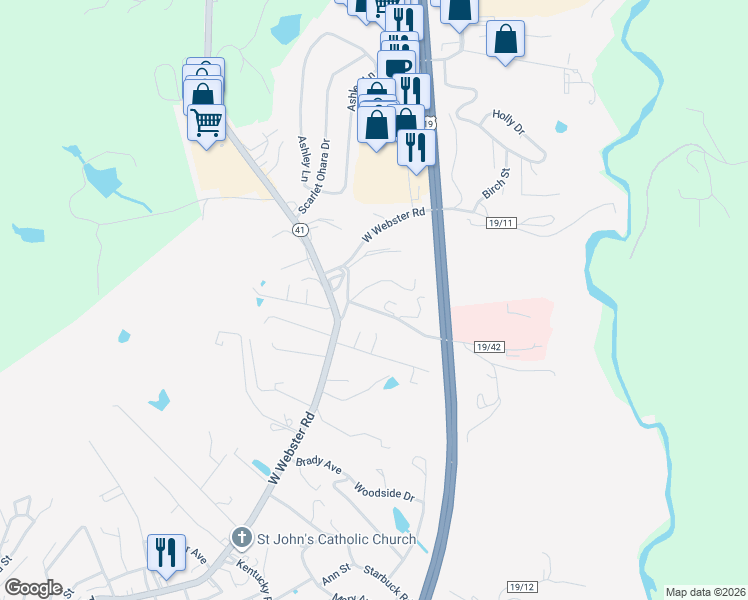 map of restaurants, bars, coffee shops, grocery stores, and more near 315 Fairview Heights Rd in Summersville