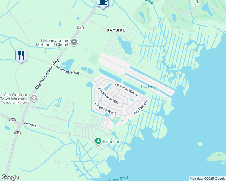 map of restaurants, bars, coffee shops, grocery stores, and more near 12406 Pegleg Way in Berlin